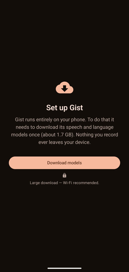 First-run setup